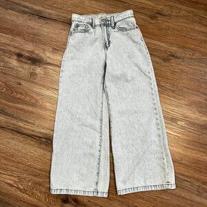 Kids High Rise Stride Wide-Leg Ankle Jeans size 12 SLIM